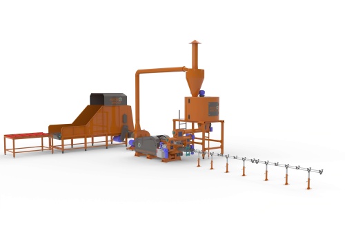 Linie brichetare rapita-paie producere brichete 600-900 kg/ora
