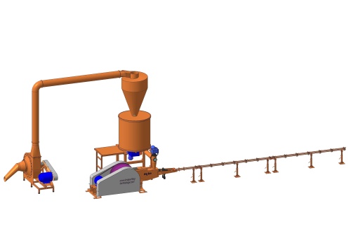 Linie brichetare rapita-paie producere brichete 250 kg/ora low-cost