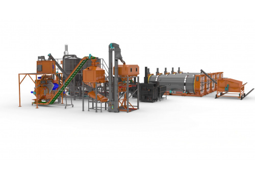 Linie procesare gunoi grajd 10-12 tone/zi – granulare îngrășământ organic 500–600 kg/h